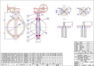 Чертеж затвор дисковый dwg